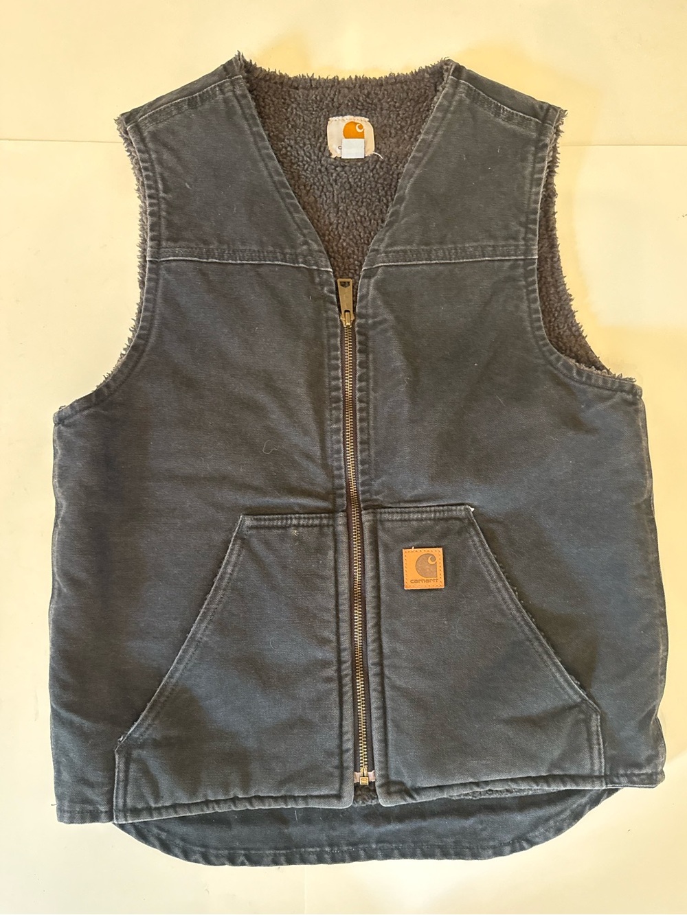 Carhartt Black Sherpa Lined Vest V26 BLK Sz S